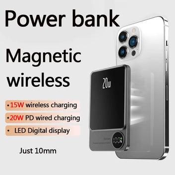 10000mAh Alloy Macsafe Powerbank Magnetic Power Bank