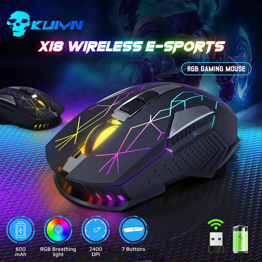 Ziyoulang X18 Wireless Gaming Mouse 2.4G 7 RGB Light