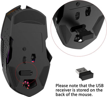 Ziyoulang X18 Wireless Gaming Mouse 2.4G 7 RGB Light