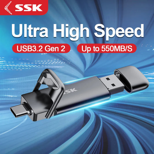 SSK Portable SSD USB Drive 550MB/S High-speed External