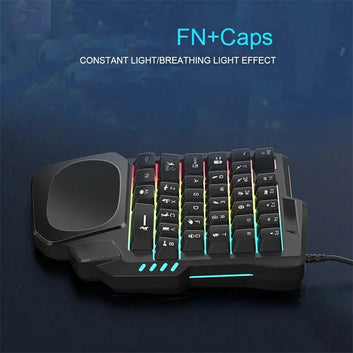 Ergonomics Gaming Keyboard Single Hand Usb